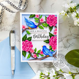 Hero Arts Fancy Dies, 3.875″ x 5.125", Birds and Flowers Cover Plate (F)