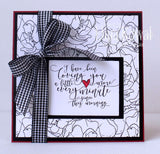 Impression Obsession,  Cover-a-Card, Layered Roses Background, Rubber Stamp