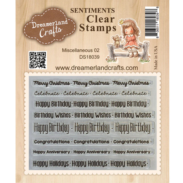 Dreamerland Crafts, Sentiments, Clear Stamps, Miscellaneous 02
