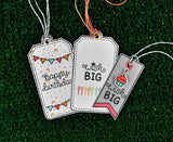 Lawn Fawn, Birthday Tags, Clear Stamps
