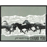 Stampendous, Horses, Stencil - Scrapbooking Fairies