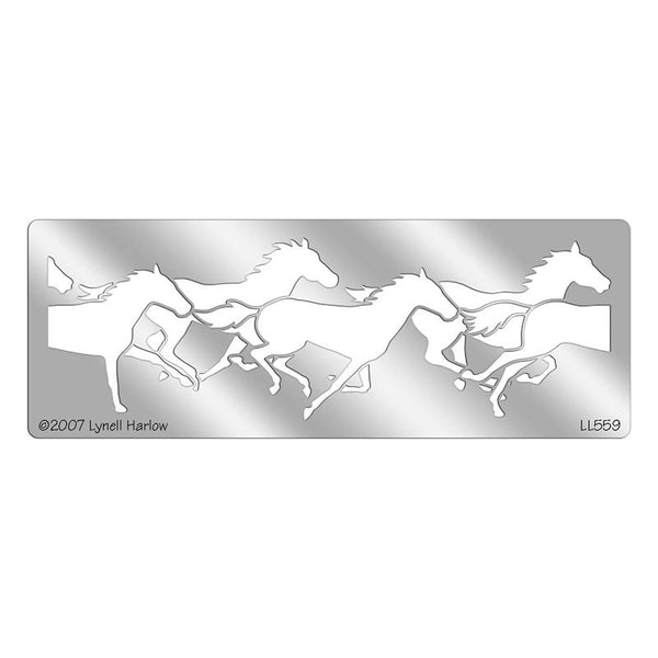 Stampendous, Horses, Stencil - Scrapbooking Fairies
