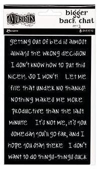 Dyan Reaveley's Dylusions Bigger Back Chat Stickers, Black Set #2