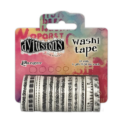 Dyan Reaveley's Dylusions Washi Tape Set, White - 12 Rolls