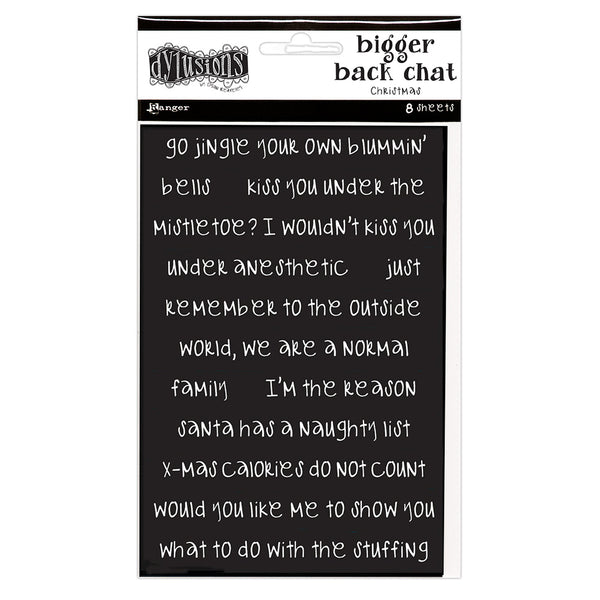 Dyan Reaveley's Dylusions Bigger Back Chat Stickers, Christmas 2