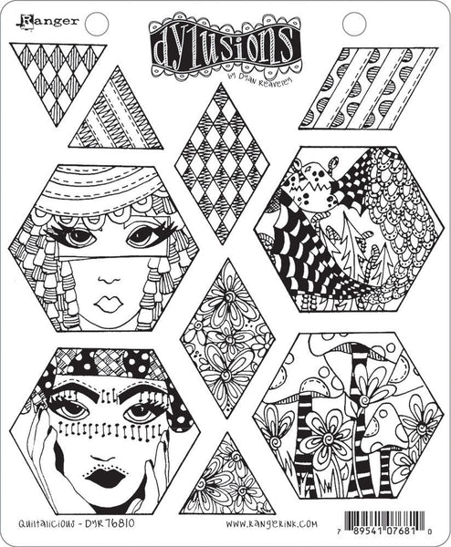 Dyan Reaveley's Dylusions Cling Stamp Collections 8.5"X7", Quiltalicious