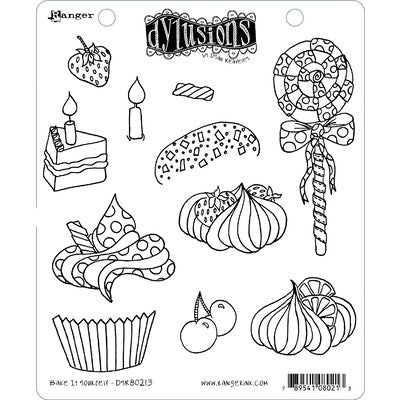 Dyan Reaveley's Dylusions Cling Stamp Collection, Bake It Yourself