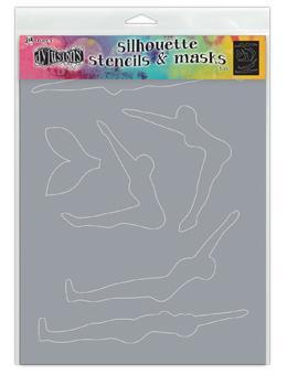 Dyan Reaveley's Dylusions Silhouettes Stencils 9"X12", Make A Splash