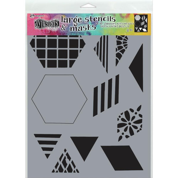 Dyan Reaveley's Dylusions Stencils 9"X12", 2" Quilt, Large