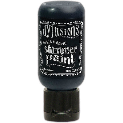 Dylusions Shimmer Paint 1oz, Black Marble