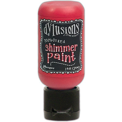 Dylusions Shimmer Paint 1oz, Postbox Red