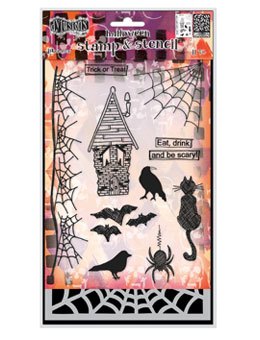 Ranger, Dylusions Halloween Stamp and Stencil Set (DYZ53590)