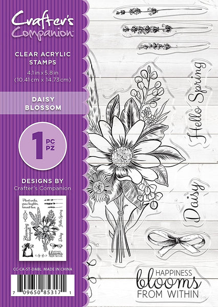 Crafter's Companion, A6 Clear Stamps 4.1"X5.8", Daisy Blossom