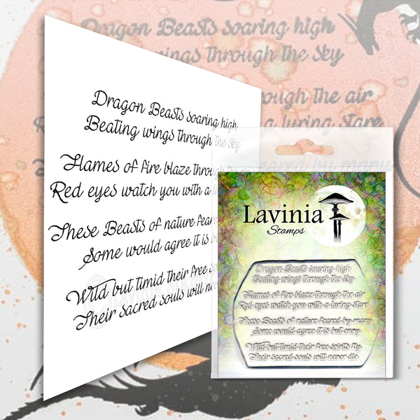 Lavinia Stamps, Dragon Verse (LAV555), Clear Stamp