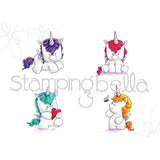 Stampingbella, Cling Stamps, Set of Unicorns