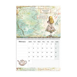 Stamperia 2022 Wirebound Calendar 11.75"X8.75", Alice