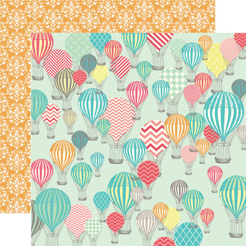 Echo Park, Everyday Eclectic Collection, Double-Sided Cardstock 12"X12", Hot Air Balloons