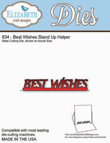 Elizabeth Craft Designs, Best Wishes Stand Up Helper - Scrapbooking Fairies