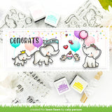 Lawn Fawn Clear Stamps & Dies Combo, Elephant Parade (LF3065 & LF3066)