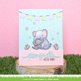 Lawn Fawn Clear Stamps & Dies Combo, Elephant Parade (LF3065 & LF3066)