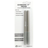 Ranger Embossing Pen Set 2/Pkg, Grey Brush & Grey Bullet