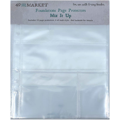 49 And Market Foundations Page Protectors 6"X8" 12/Pkg, Mix It Up