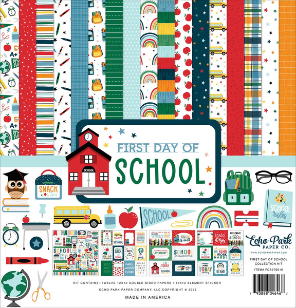 Echo Park Collection Kit 12"X12", First Day of School