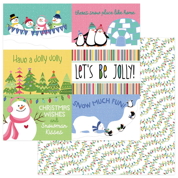 Photo Play, 12"x12" Double-Sided Cardstock,  Frosty Friends, Snow Much Fun