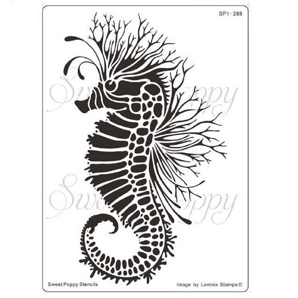 Sweet Poppy Stencil, Fairy Seahorse, Stainless Steel