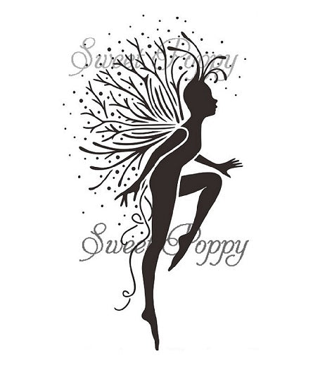 Sweet Poppy Stencil, Fairy Sprite, Stainless Steel