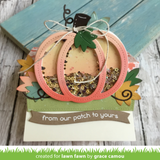 Lawn Fawn, Lawn Cuts Custom Craft Dies, Outside-In Stitched Pumpkin