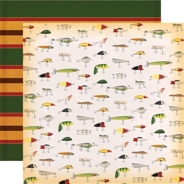 Gone Camping, Double-Sided Cardstock 12"X12", Fly Fishing