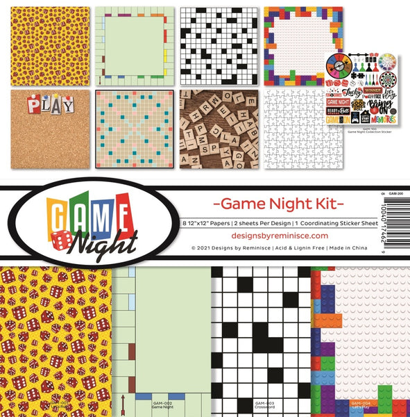 Reminisce Collection Kit 12"X12", Game Night Kit