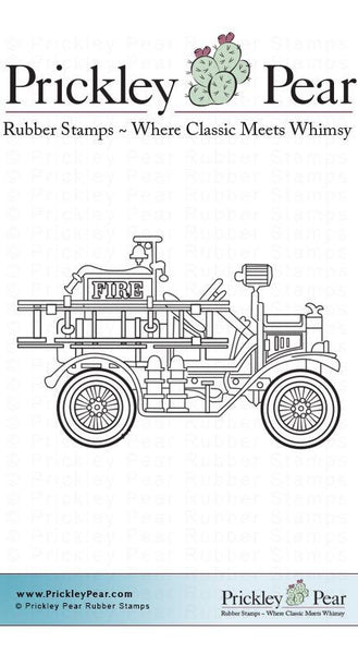 Prickley Pear, Fire Truck - Red Rubber Stamp