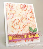 Impression Obsession,  Cover-a-Card, Layered Roses Background, Rubber Stamp