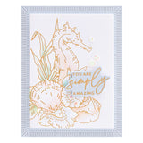 Spellbinders Glimmer Hot Foil Plate & Die, The Seahorse Kisses Collection by Dawn Wolesalagle, Seahorse Floral (GLP-371)