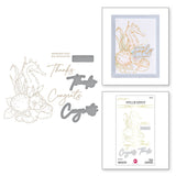 Spellbinders Glimmer Hot Foil Plate & Die, The Seahorse Kisses Collection by Dawn Wolesalagle, Seahorse Floral (GLP-371)