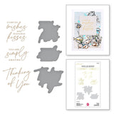 Spellbinders Glimmer Hot Foil Plate & Die, The Seahorse Kisses Collection by Dawn Wolesalagle, Seahorse Kisses Sentiments (GLP-372)