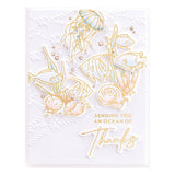Spellbinders Glimmer Hot Foil Plate & Die, The Seahorse Kisses Collection by Dawn Wolesalagle, Under The Sea (GLP-374)
