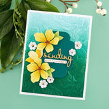 Spellbinders Glimmer Hot Foil Plate & Die, Making Me Smile Sentiments- Four Petal (GLP-379)