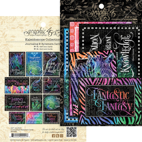 Graphic 45, Kaleidoscope Ephemera Cards