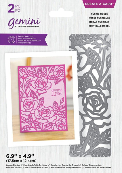 Crafter's Companion Gemini Create-A-Card Die, Rustic Roses