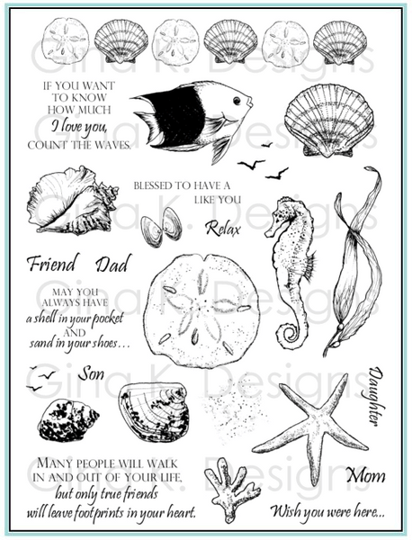 Gina K. Designs, Clear Stamps, Gifts from the Sea by Melanie Muenchinger
