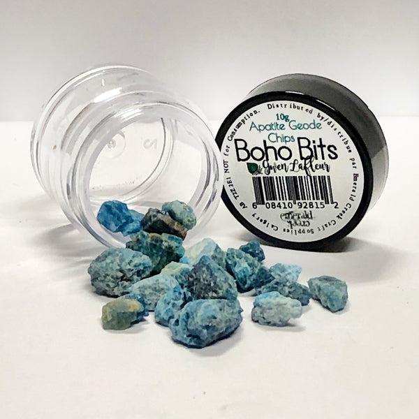 Emerald Creek, Boho Bits, Gwen Lafleur, Apatite Geode Chips, 10g