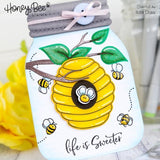 Honey Bee Stamps, Honey Cuts Die, Layering Bee Hive