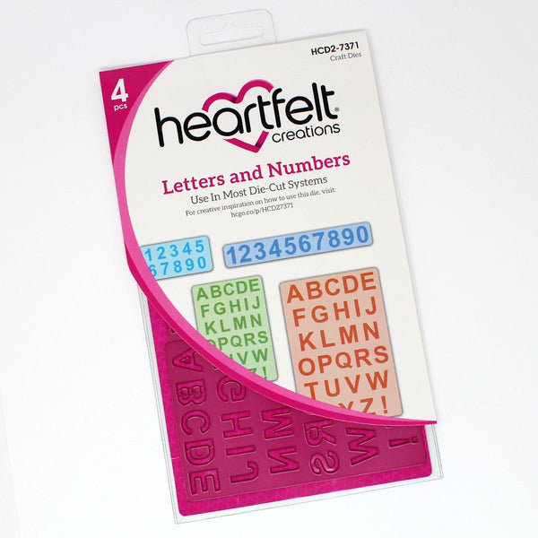 Heartfelt Creations Cut & Emboss Dies, Letters and Numbers