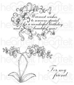 Heartfelt Creations, Botanic Orchid Collection, Cling Stamps, Botanic Orchid Wishes