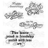Heartfelt Creations, Classic Wedding Wishes Cling Stamp Set - Scrapbooking Fairies