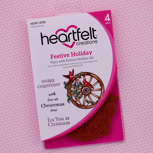 Heartfelt Creations, Festive Holiday Cling Stamp Set - Scrapbooking Fairies