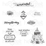Heartfelt Creations, Special Birthday Sentiments Cling Stamp Set